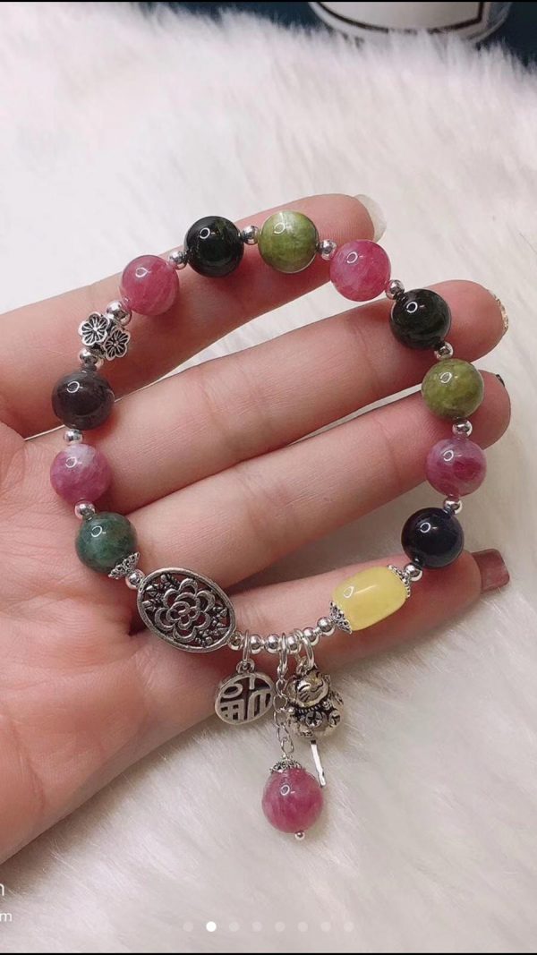 Mixed tourmaline bracelet